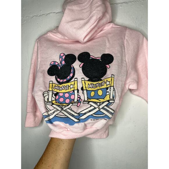 VINTAGE Disney Infant Hoodie Front Back Graphic Print Directors Chairs Script - Picture 7 of 9